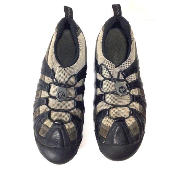 Merrell Women Shoes Caper Trail Sneaker Dark Earth Leather Low Top 9.5 - Picture 2 of 7